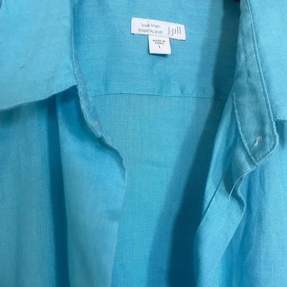 Turquoiseâbuttonâupâshirt - Picture 4 of 4